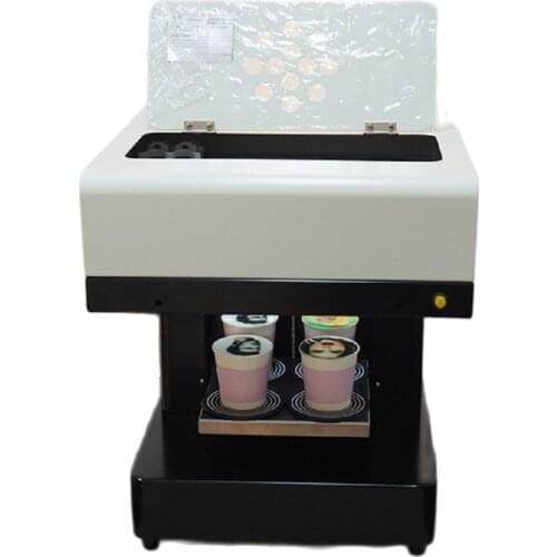 3d Latte Art Coffee Printer Machine Automatic Beverages Food Selfie 4 Cups White