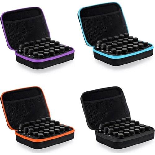 Hot! 30 bottles EVA Essential Oil Bottle Carry Case Holder Storage Aromatherapy Hand Bag Zipper Design Shockproof Durable