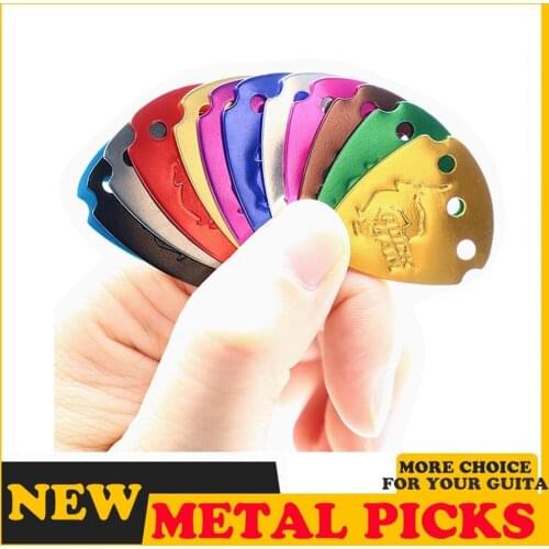 1pcs Aluminum Alloy Electric Guitar Pick Pendant Necklace Metal with Ball Chain Bracelet Guitar Picks