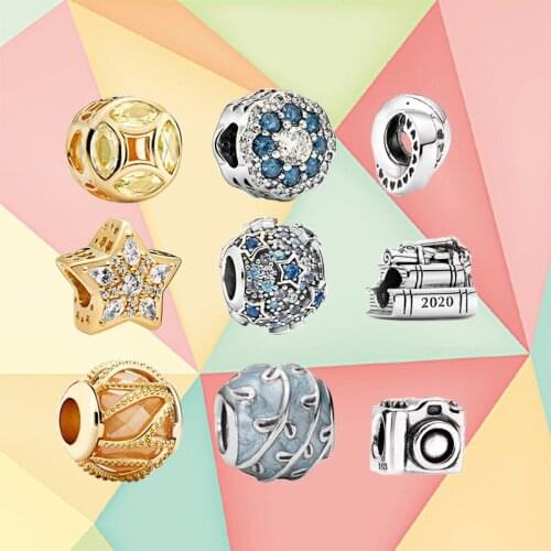 Fashion New Heart-shaped Gasket, Starry Light, Good Luck Coin Series Beads, Diy Exquisite Jewelry Gifts For Womens Parties