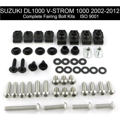 For Suzuki DL1000 V-Strom 1000 2002-2012 Complete Full Fairing Bolts Kit Motorcycle Stainless Steel