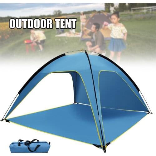 Portable Beach Tent Waterproof Sun Shelter with Storage Bag Hollow Sides Design Lightweight Easy to Install XR-Hot