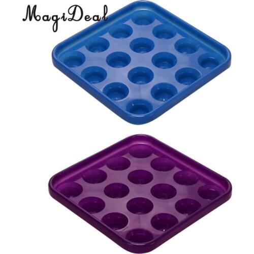 MagiDeal 2 Pieces Durable Plastic Snooker or Pool Ball Tray Holds 16 Balls