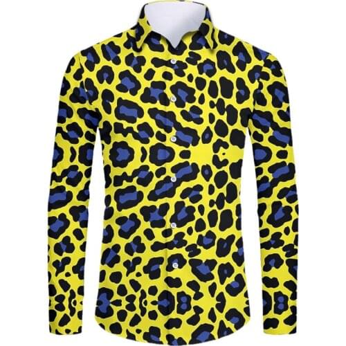 IFPD EU Size Long Sleeve Shirt Men/Women Hot 3D Printed Leopard Spot Funny Plus Size Tops Summer Casual Animal Shirts Drop Ship