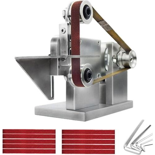 Grinding Polishing Machine Forward Reverse Turning Belt Machine Belt Wheel DIY Sand Belt Machine Stainless Steel Aluminum Metal