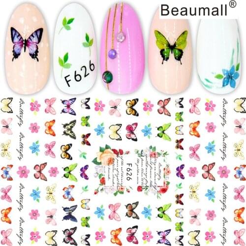 Butterflys Nails Art Manicure Back Glue Decal Decorations Nail Sticker For Nails Tips Beauty
