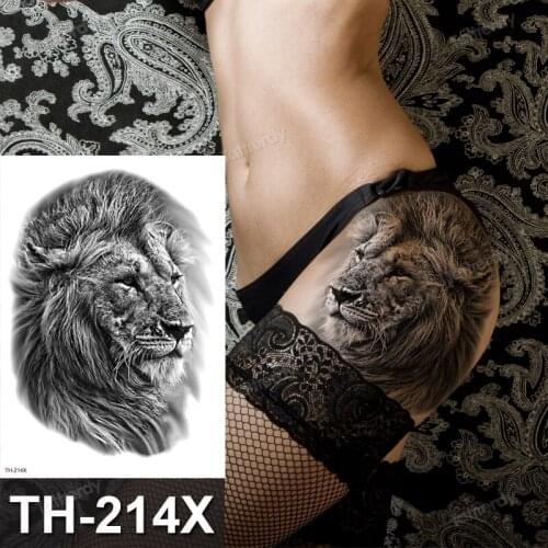 Tattoo sticker women black animals temporary tattoos for men arm shoulder body tattoo leg thigh large sexy tatoo big waterproof