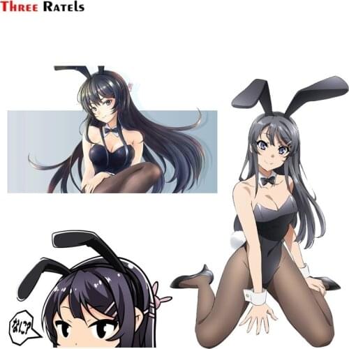 Three Ratels FC760 BUNNY SENPAI MAI PEEKER Car Decoration Sticker Macbook Decal
