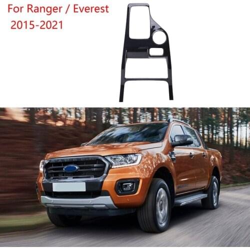 Carbon Fiber Central Control Gear Shift Panel Cover Trim Decoration for Ford Ranger / Everest 2015-2021 Accessories