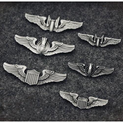 WWII Allied Air Force Combat Bomber Marine Parachute S.A.S Special Mission Airborne Sign Metal Badge