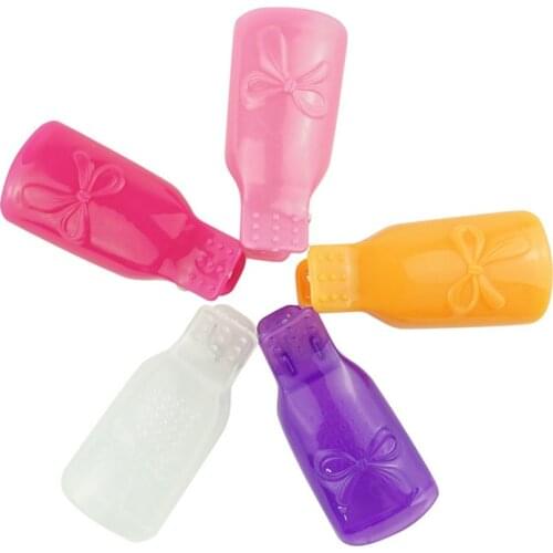 10PCS Nail Polish Clip Soak Off Cap Fingers Toe UV Gel Polish Remover Wrap Plastic Manicure Nail Wipe Degreaser Cleaner Cap Tool