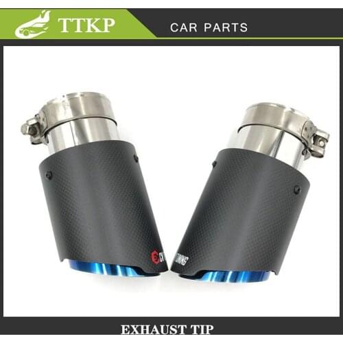 1PC Matt Straight Carbon Fiber Stainless Steel Sigle tip Muffler Pipe End tail Exhaust Tip Modification accessories For All Car