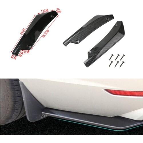 2PCS Car Rear Bumper Lip Diffuser Splitter Canard Spoiler Protector For Volkswagen vw POLO Tiguan Passat CC Golf GTI R20 R36 EOS