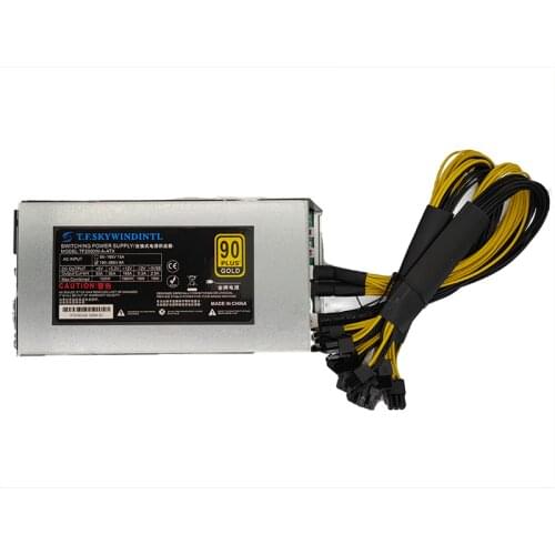 2000W Antminer PSU Mining Power Supply Pc Bitcoin Miner R9 380 390 RX 470/480 RX 570 1060 A6 A7 S5 S7 T9 2000W ETH Mining