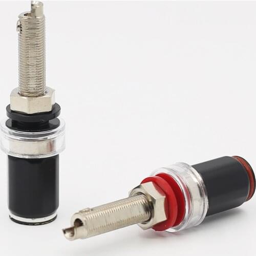 4PCS Rhodium Plated speaker Terminal binding post 65mm for Thread Audio Speaker Amplifier Banana Plugs Terminals Connector