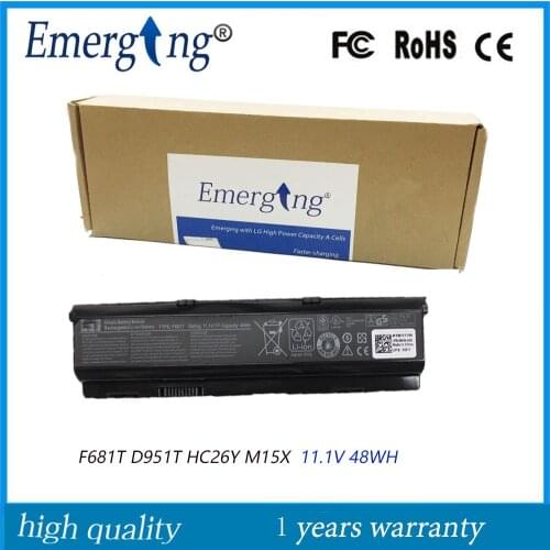 48WH Original New Laptop Battery F681T for Dell Alienware M15X P08G SQU-724 D951T SQU-722 T779R T780R HC26Y NGPHW W3VX3