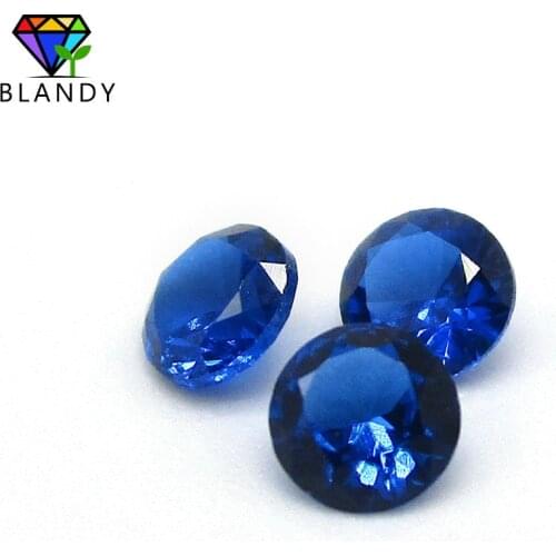 Free Shipping AAAAA Quality 1000pcs/lot 1.0~3.0mm #113 blue spinels stone round brilliant cut synthetic gems stones for jewelry
