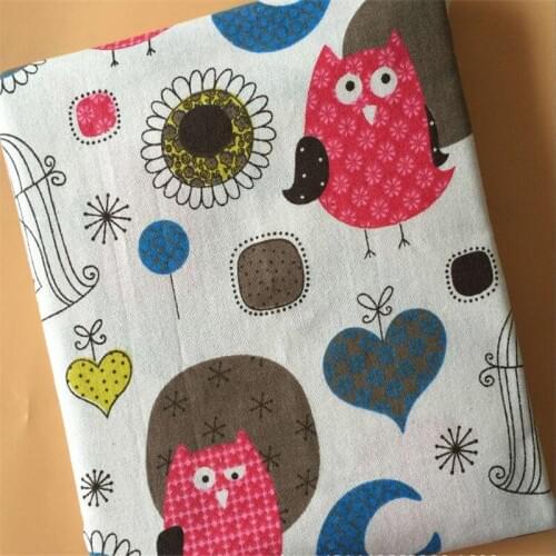 Childish Style Canvas Fabric Printed Cotton Linen Fabric DIY Patchwork Telas Sewing Quilting Material Home Textile Pillow Cover