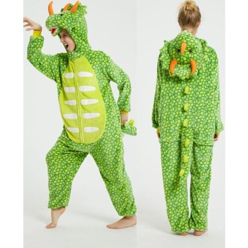 Women Dinosaur onesies Pajamas Flannel Halloween Pajama Adult Cow Monster 3D Cat Christmas onesie Sleepwear Overall