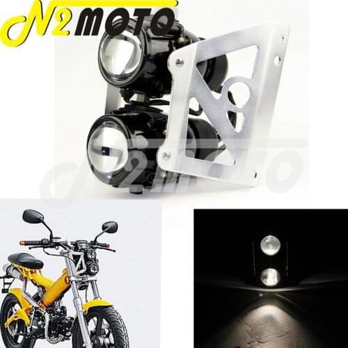 Dual Sport Twin Light Motorcycle Headlight Projector Front Lamp Hi/Lo Beam Headlight Mounting Bracket For Dual Sport Dirt Bikes