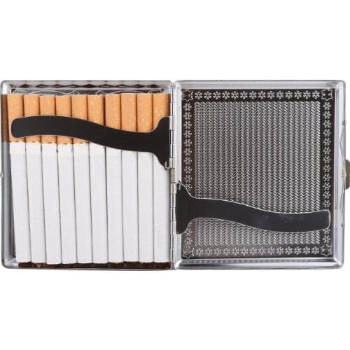 Exclusive Personality Metal Cigarette Case Fashion Cover Portable 20 Pieces Cigarette Box Sleeve