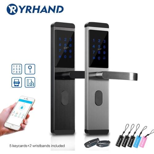 Stainless steel Bluetooth WiFi App Smart Electronic Door Lock Keypad Mortise Door Lock
