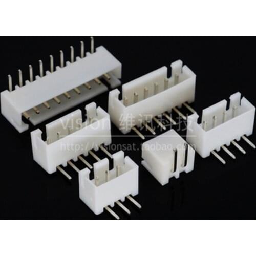 200PCS Bent feet XH2.54 connector / white Terminal block 2P/3P/4P/5P/6P/7P/8P/9P/12P/bend needle holder