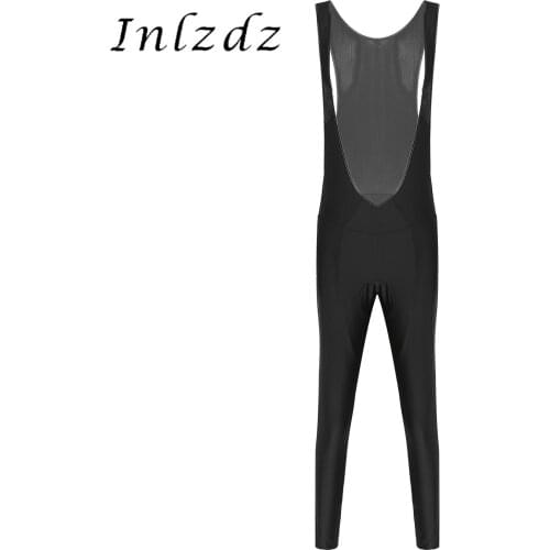 Riding Bicycle Bodysuit Mens Cycling Bib Pants Breathable Sleeveless Open Front Mesh Patchwork Tights Bodysuit