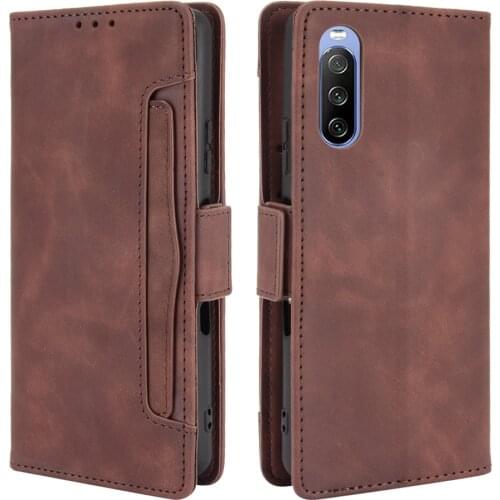 Leather Card Slot Removable Flip Case for Sony Xperia 1 III Luxury Cover 360 Protect Wallet Holder Book Shell for Xperia 10 III
