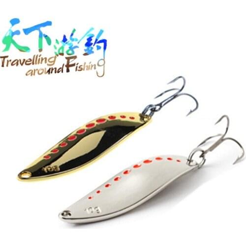 TAF Metal Spoon Lure 7.5g 10g Fishing Distance Throwing Baits Isca Artificial Fishing Carp Trout Saltwater Spoon Bait Leurre