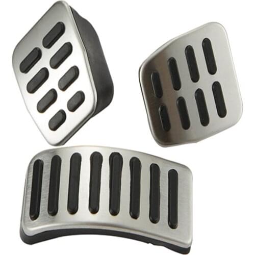 Stainless Steel MT AT Car Clutch Gas Brak Pedal Cover for Volkswage VW Polo Bora Golf MK4 Jetta MK4 Lavida for Skoda Fabia Rapid