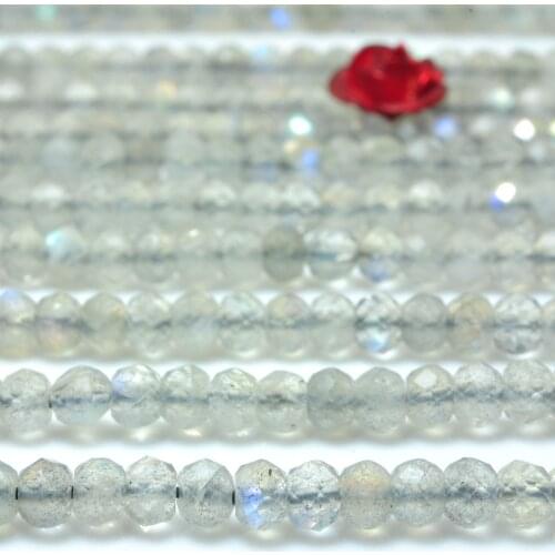 Natural Labradorite Faceted Rondelle Loose Beads Wholesale Gemstone Semi Precious Stone Bracelet Necklace Diy Jewelry Making 15