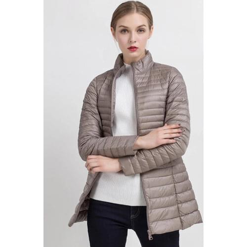 2020 New 90% White Duck Down Coat Ultra Light Slim Long Down Jacket Portable Women Winter Coat Plus Size Chaquetas Mujer
