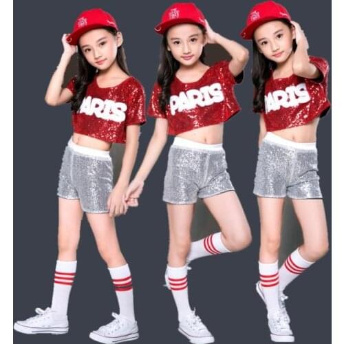 New Girl Jazz Dance Costume for Stage Children Hip-hop Dance Clothing Child Boy DJ Dance Clothing Kids Stage Dance Wear 90