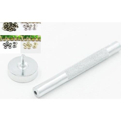 One tool + 100 Sets 4mm&5mm&6mm Grommet Eyelets Canvas Clothes Leather Self Backing Color