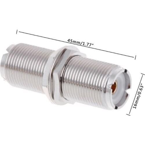 P82F UHF SO239 Female To Female Jack Nut Bulkhead Panel Mount Adapter Connector Straight F/F