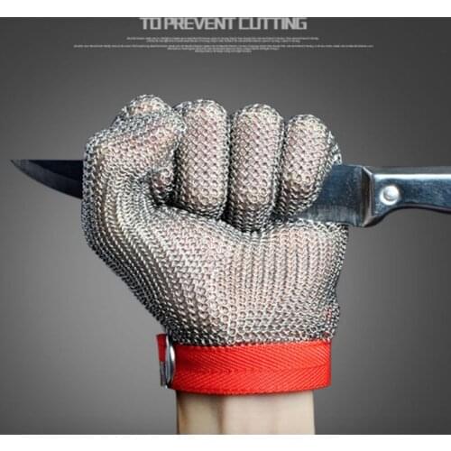 HANDSAVE Stainless Steel Glove cut resistant glove 304 Resistant Stainless Steel Wire Metal Mesh Kitchen Butcher Cut-Resistant