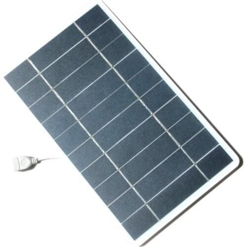 8W Portable Solar Panel USB Output Port Panel Outdoor Fexible Charger Solar Battery Used for Cellphone