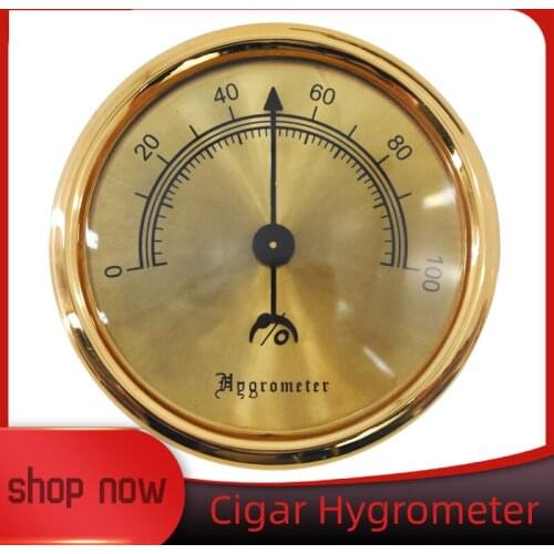 Professional Accurate Round Cigar Hygrometer Humidor Humidifier Portable Mini Mechanical Precision Hygrometers For Cigars Box