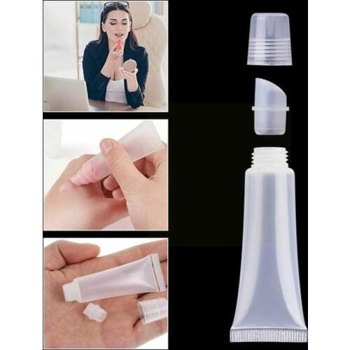 Transparent Plastic Empty Lip Gloss Balm Soft Tube Tools Refillable DIY Container Material Girls Packing Cosmetic Cosmetics R2H5