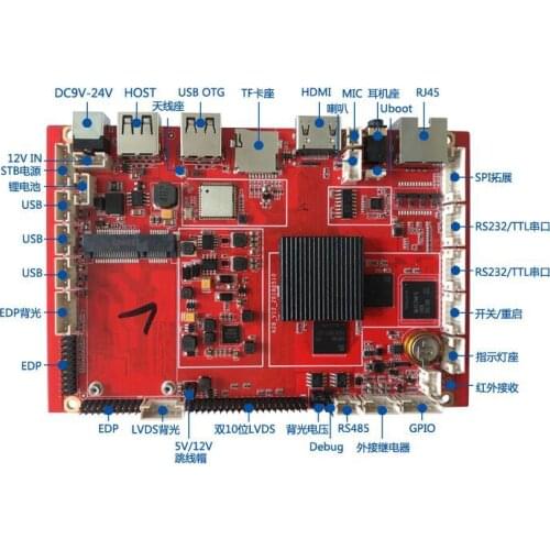Rk3288 face recognition industrial control board human ID visitor machine main board vending machine main board