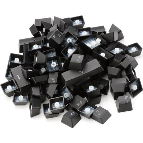 R9JA Silicone Backlight Russian Keycap Cherry Profile for Mechanical Keyboard 87Keys