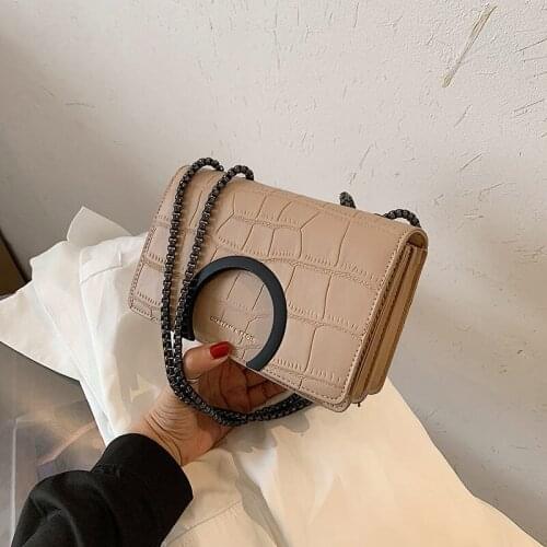 Shoulder Bag Handbag Underarm Women Bag Chain Crossbody Bag for Women Purse All-match Fashion 2021 New PU Leather Stone Pattern