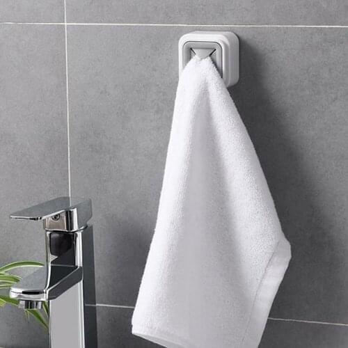 Punch Free Towel Plug Holder Self Wall Mount Organizer Towel Rack Kitchen Bathroom Storage Wash Cloth Clip Organizer Accessories