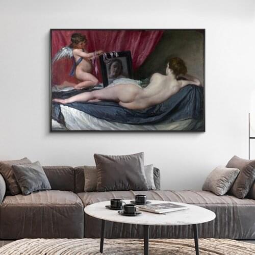 Venus in the Mirror Classical Canvas Paintings On the Wall Art Posters And Prints Famous Art Of Venus Canvas Pictures Cuadros