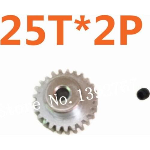 2pcs/lot 25T 48P HSP Spare Parts Pinion Metal Gear 3.2mm*0.8mm For TRAXXAS Himoto Redcat HPI 1/10 Scale Models RC Car