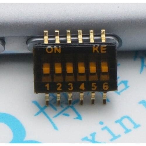 10Pcs Dshp06Tsger 6Bit 1.27Mm 12Pin 6Shift Switch Smd Code Switch