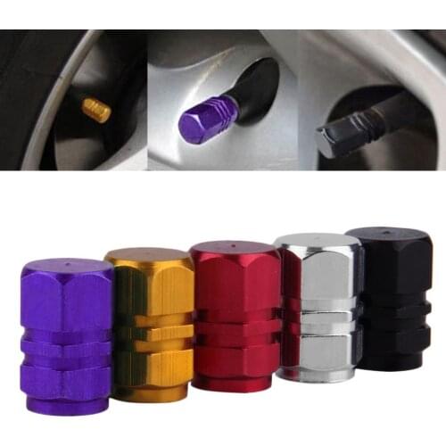 4pcs/pack Theftproof Aluminum Car Wheel Tire Valves Tyre Stem Air Caps Airtight Cover silver color hot sale