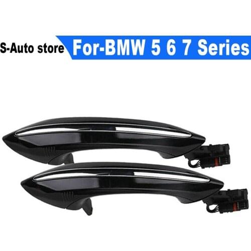4X Black Car exterior door handle Comfort Access Door Handle Set For BMW 5 6 7 Series F07 F10 F11 F06 F12 F13 F01