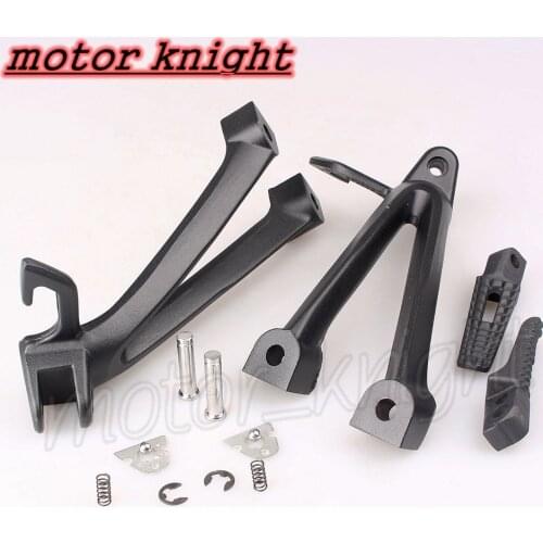 Black Rear Passenger Foot Pegs Bracket Fit For Suzuki GSXR600 GSXR750 2006 2007